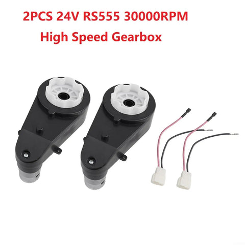 High Speed 24V 30000RPM Gearbox For Electric Cars Replacement Motor Gearbox For Ride On Toys Two Pack 2 Pcs