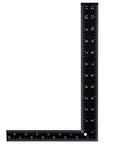 Badass 8X12 Inch Carpenter Square Pro Builder Heavy Duty Carbon Steel Framing Tool With Dual Imperial And Metric Scale Rust Resistant Right Angle Layout Ruler For Woodworking Projects, showing clear ruler markings.