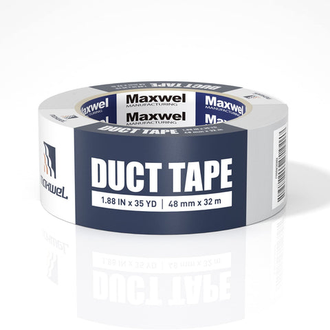 Heavy Duty White Duct Tape 1.88 Inch Wide By 35 Yards Waterproof No Residue Strong Adhesive For Indoor Outdoor Use