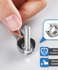 No Sweat 1100 Piece Metric Nuts And Bolts Assortment Kit Featuring M3 M4 M5 M6 Phillips Machine Screws Hex Nuts in hand for easy installation.