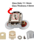 4 Pack 25mm Shower Door Rollers For Curved Glass Doors 4 To 8mm Replacement Runners Wheels Durable Top And Bottom Rollers