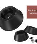 200 Pieces Soft Rubber Furniture Feet With Stainless Steel Screws No Slip Floor Protectors close up