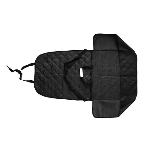 Front Seat Dog Car Cover for Cars Trucks and SUVs Waterproof Nonslip Easy Clean 4 Layer Quilted Seat Protector shown laid flat.