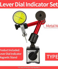 Lever Dial Indicator Magnetic Holder With Probes, Indicator Stand, Magnetic Base, And Micrometer Dial Gauge For Precision Measuring Gear, 0.8mm Tip Stand B, Ideal For Watch Tools And Comparators, type B