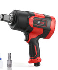 Professional 1 Inch Air Impact Wrench equipped with heavy duty twin hammer system, designed for rusted stud removal.