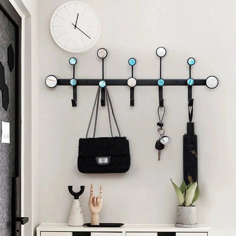 Heavy Hitter Wall Mounted Coat Hooks With Sleek Gold Iron Finish For Holding Coats Hats Keys And Jackets Super Sturdy No Fuss Setup Modern Bedroom Entryway Smart Storage Rack with bags and accessories hanging.