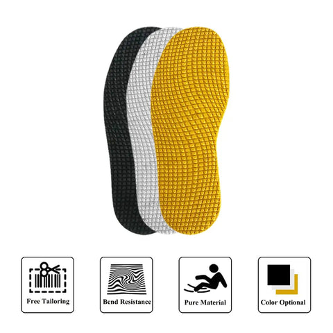 Black Rubber Soles Replacement For Shoes DIY Repair Kit With Anti Slip Particle Pattern durable non slip soles in assorted colors