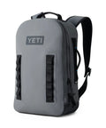 Panga 28 Airtight Waterproof Submersible Backpack With DryHaul Ergonomic Straps in Storm Gray, front view.