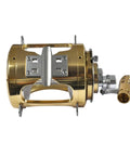 2 Speed Aluminum Big Game Trolling Reel for Inshore and Offshore Fishing Right Handed Drum Wheel Design with Lever Drag