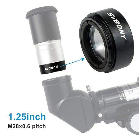 0.5x Telescope Focal Reducer For 1.25 Inch Eyepieces With M28x0.6 Threads On Both Sides next to telescope setup