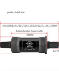 Square Taper Bottom Bracket BSA 68mm Shell Compatible With 113mm 116mm 118mm 122.5mm 124mm 126mm Axles, technical diagram