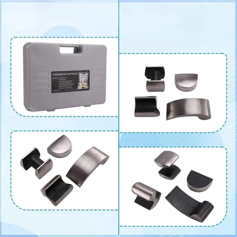 7 Piece Car Sheet Metal Tool Kit For Auto Body Repair And Bodywork with storage case and assorted metal shaping tools displayed