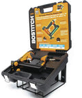 Black BOSTITCH 18 Gauge Flooring Stapler Kit in open hard case with tools visible