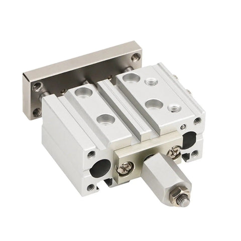 Knockout Quality Three Axis Air Cylinder With Adjustable Stroke And Smooth As Butter Operation For Industrial Automation Projects 16Mm Or 25Mm Bore Ready To Roll - silver aluminum pneumatic actuator.