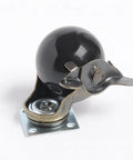 Top Shelf 4 Pack Heavy Duty Furniture Caster Wheels In Antique Brass With 360 Degree Swivel Tops That Roll Smooth As Butter On Hard Floors And Low Pile Carpet For Office Chairs And Awesome Home Fixes, close-up view of black caster wheel.
