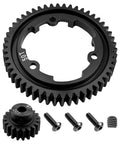 Beefed Up 50T M1.0 Hardened Steel Spur Gear With 20T Pinion Gear Upgrade Kit For Traxxas RC Cars with screws and pinion