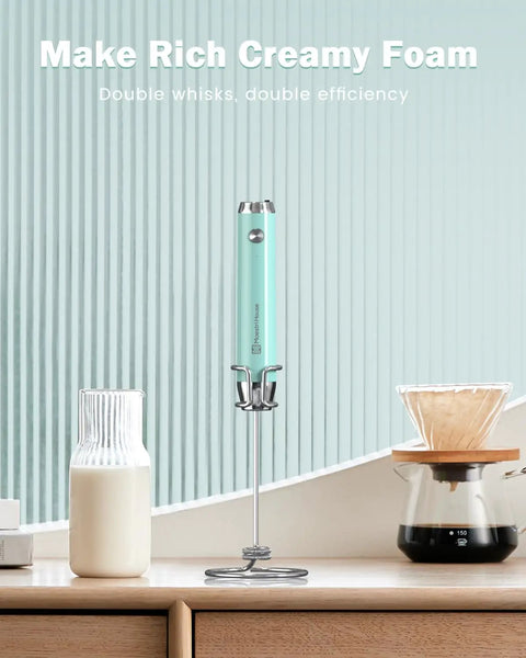 Rechargeable Milk Frother Holder And Whisk Rod In Silver - Super Handy Accessory That Fits MMF-BX07, MMF-BX07-L, MMF-BX07-A, And MHMF06