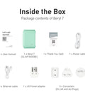 Pocket WiFi 7 Travel Router With Dual Band 2.4G And 5G Speeds Dual 2.5G Ethernet Ports USB 3.0 VPN Ready Mini Portable Router box contents