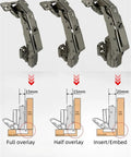 Two Pack 165 Degree Hydraulic Cabinet Hinges Detachable Corner Door Damper Soft Close Quiet For Kitchen Cabinets Full Overlay