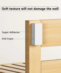 Heavy Duty EVA Foam Headboard Stoppers And Wall Protectors 18 Piece Set Anti Vibration Furniture Pads shown installed on bed frame