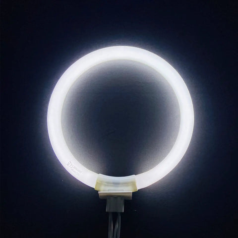 Illuminated Two Pack 4.75 Inch T4 Type 12W 6400K Circular Bulb Replacement For Magnifier Desk Light And Vanity Makeup Mirror