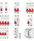 Heavy Duty Circuit Breaker with Killer Overload Protection and Rapid Short Circuit Cutoff, 4 pack of mini breakers, varying amperage.