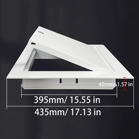 Kickass Lockable Steel Access Panel Door Flush Fit Seamless Design For Drywall Ceilings And Attics 16x16 inch with hinge detail.