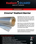 Top Tier Radiant Barrier Attic Insulation Covering 1000 Square Feet With Four Rugged 250 Foot Rolls showing double-sided foil rolls.