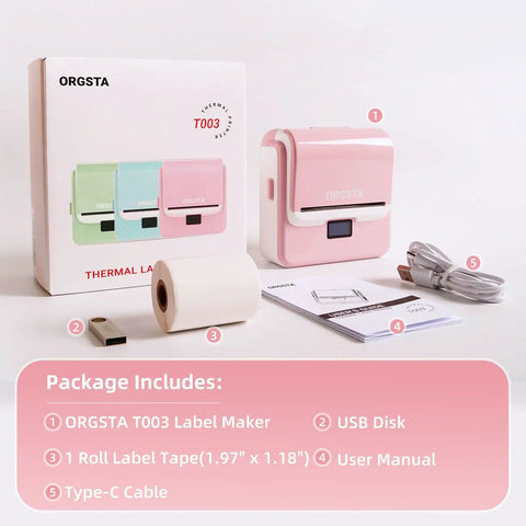 Kickass Portable Bluetooth Label Printer With Slick Wireless Tape Dispenser For Home Office Organization And Shipping Labels No Ink Required Mighty Handy Cordless Thermal Label Maker handles various label supplies.