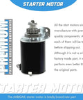 14 Teeth Starter Motor High Torque Replacement For Popular Lawn Tractor Brands with sealed bearings and copper contacts