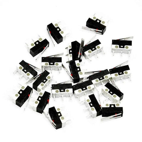 20 Pack Micro Switches 1A 125V SPDT NO NC Hinge Lever Momentary Push Button Limit Switch For Arduino Projects And DIY Electronics
