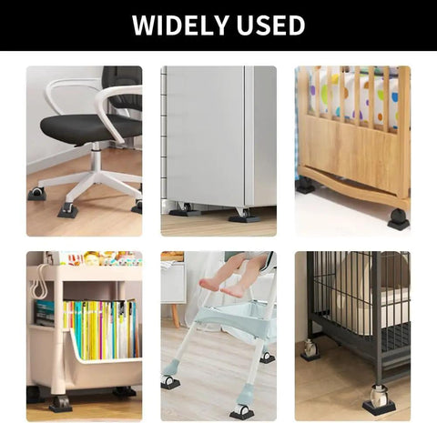 Grippy Silicone Furniture Pads For 1 To 4 Inch Wheels Keeps Office Chairs Beds And Couches From Sliding On Carpet Or Hard Floors