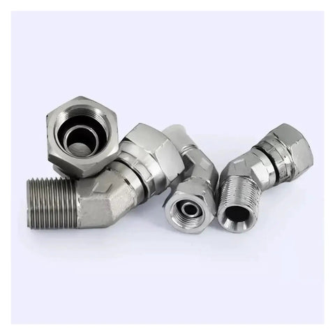 Badass 45 Hydraulic Pipe Fitting Connector Adapter Coupler Male Thread 45 Degree Sizes 1/4 3/8 1/2 3/4 1 1/4 1 1/2 Inches Flexible Design To Stop Leaks And Make Installation Snappy For Heavy Duty Jobs Always, 45-degree steel coupler