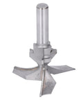Super Cool Thonlai Arc Bending Router Bit With 1/2 Inch Shank and Three Flutes for smooth wood slotting close-up view.