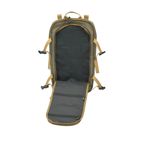 Open view of Versatile Tactical Hydration Pack With MOLLE System And Three Wear Modes showing interior pockets.
