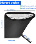 Magnetic EV Charging Port Cover Locks Tight To Shield From Nasty Winter Weather Heavy Duty Waterproof Oxford Fabric Blocks Snow Ice And Grit UV Proof For Road Warriors Everyday Black, enlarged design dimensions