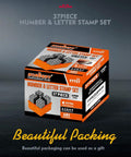 Packaging of Easy To Pick 37 Piece Metal Letter And Number Stamp Set Six Millimeter Stamps for Jewelry Metal Leather DIY Projects.