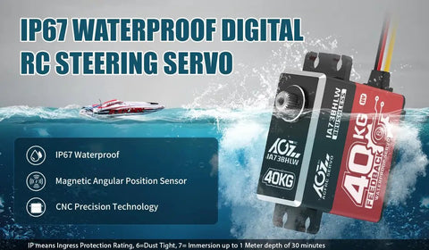 40Kg High Torque RC Servo Motor With Full Metal Gear Waterproof Brushless Programmable Standard Servo And Accurate Position Feedback IA73BHLW