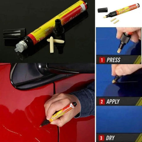Clear Coat Scratch Repair Filler And Sealer Painting Pen For Cars Easy Light Scratch Fix All Vehicle Finishes Car Coat Applicator Tool Not For Deep Scratches being used on car surface