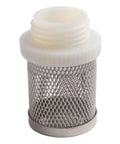 Stainless Steel Pump Suction Strainer Basket With Plastic Threaded Connector Hose Filter for garden systems, half inch size