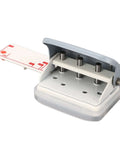 Portable Handheld 3 Hole Punch With Metal Body And Positioning Ruler For 5 Sheet Capacity Adjustable Hole Spacing For B5 A4 A5 A6.