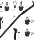 Front Seven Piece Suspension Kit For Ford E Series Vans E 250 E 350 E 450 With Tie Rods Replacement Parts For 1992 To 2005 Econoline Club Wagon And Super Duty Models