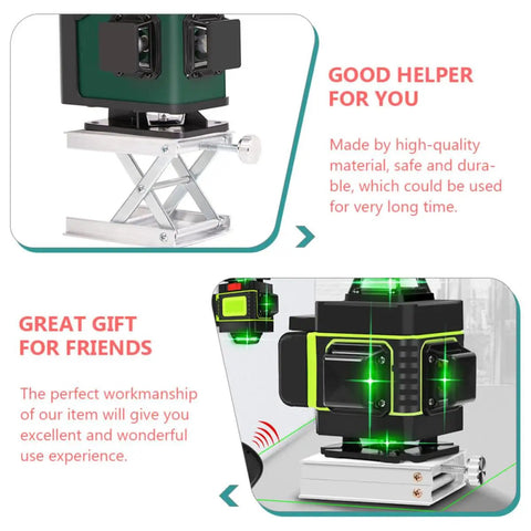 Top Notch Aluminum Alloy Leveling Machine For Industrial Lifting Stand With Easy Setup And Solid Build For Heavy Duty Material Handling And Height Adjustment Tasks with scissor lift and laser level detail.
