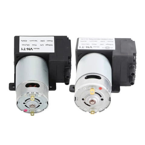 Dead Quiet Micro DC Vacuum Pump With Built In Pressure And Vacuum Gauges Rock Solid Industrial Air Trap Generator features dual motors.
