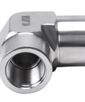 DERPIPE 90° stainless steel street elbow, 3/8 in NPT female to 3/8 in NPT female, 2-pack