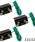 Three 1.8m ESD Wrist Strap Ground Cord with ring terminals and screws, bench mounted for workstations