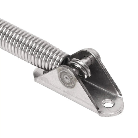 Close-up of Bad Boy 2 Pack Hatch Support Springs 304 Stainless Steel 8 1/4 Inch Heavy Duty Lid Struts with spring mechanism.