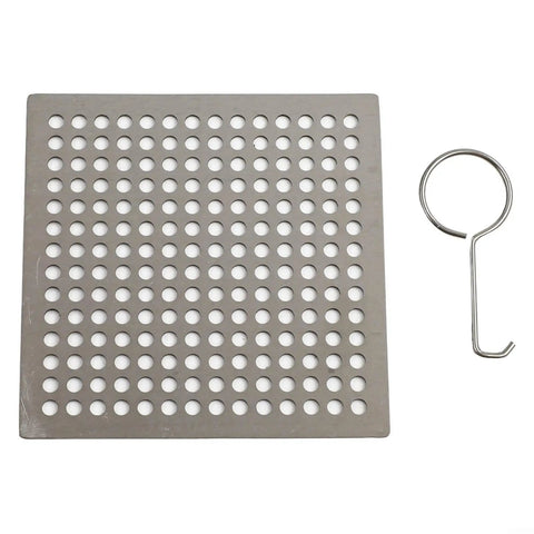 Hair Catcher Filter for Bathtub 9.4cm Steel Hair Catcher Filter(9.4cm) with dense holes for hair trapping.