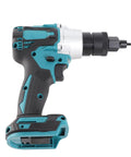 Brushless Electric Riveter With Anti Slip Handle LED Light Automatic Rivet Nut Machine Kit Featuring 3 Riveter Heads And Pro Grade Adjustable Speed With Forward Reverse Switch, side view