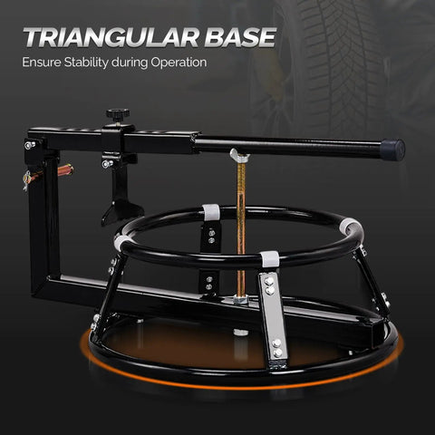 Heavy Duty Tire Change Stand Kit For 16 To 24 Inch Tires Easy Leverage Bead Breaker with black steel frame visible